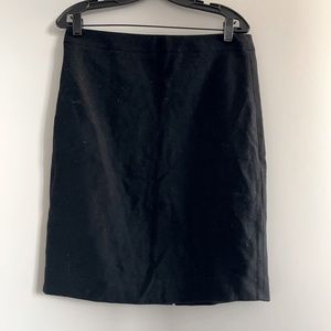 Black J. Crew Wool Pencil Skirt